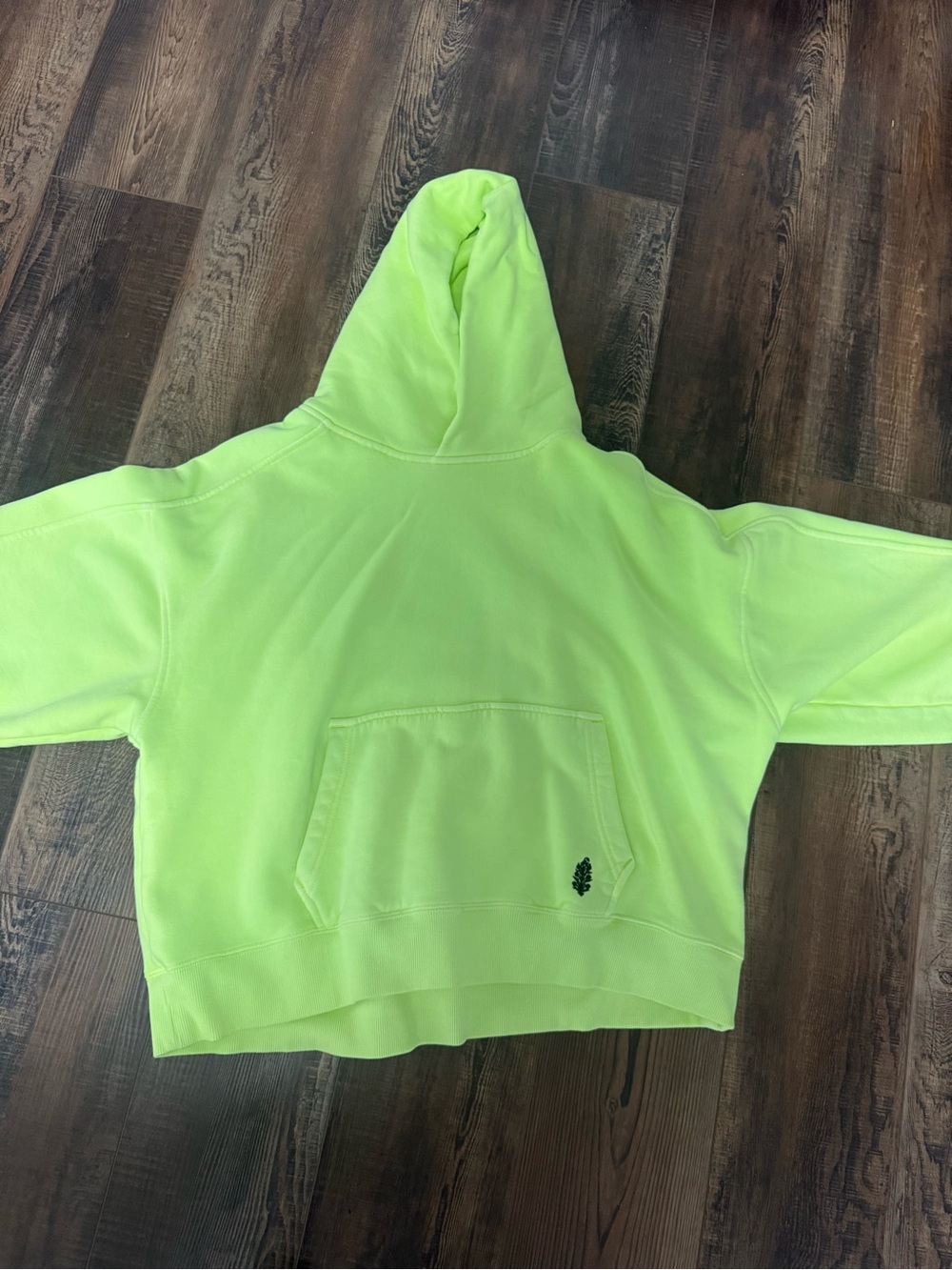 Free People Neon Green Hoodie Sweatshirt